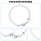 Anattasoul 2 Stück 2 Farben ABS-Kunststoff-Perlen-Halsketten-Set für Damen NJEW-AN0001-21-3