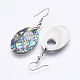 Abalone Shell/Paua Shell Dangle Earrings EJEW-F147-C01-2