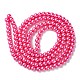 Abalorios de vidrio teñido de perla redondos HY-X0001-03-2