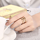 Adjustable Trendy Gold Plated Brass Cuff Wide Band Finger Rings RJEW-BB15259-G-5