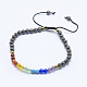 Bracelets de perles tressées en pierre de lave naturelle galvanisée BJEW-I258-B01-1