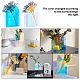 Arricraft uシェイプ＆フラワープラスチック花瓶  ホームディスプレイ装飾用  ミックスカラー  2セット/バッグ DIY-AR0001-62-4