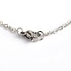 Heart 304 Stainless Steel Tri-Tiered Necklaces and Ear Studs Jewelry Sets SJEW-P110-01-3