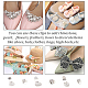 36Pcs 3 Styles Stainless Steel Flat Blank Shoe Clips FIND-FG0002-32-5