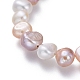 Natürliche Süßwasserperlen Perlen Armbänder BJEW-JB05122-01-2
