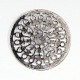 5PCS Antique Silver Flat Round Tibetan Style Alloy Pendants X-TIBEP-EA13524Y-FF-2