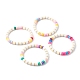 Handmade Polymer Clay Beads Stretch Bracelets BJEW-JB06428-1