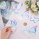 10 Stück Schmetterling bunter Sonnenfänger Regenbogenprisma elektrostatische Glasaufkleber DIY-WH0409-69E-3