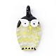 1PC Owl Handmade Lampwork Glass Pendants for Necklaces X-DP254J-3-1