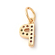 Brass Micro Pave Colorful Cubic Zirconia Charms ZIRC-F092-01-P-2