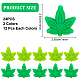 GOMAKERER 24Pcs 2 Colors Maple Leaf Silicone Beads SIL-GO0001-06-2