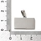 304 pendente in acciaio inossidabile con etichetta con pendenti vuoti STAS-B053-02P-3