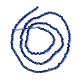 クリアガラスビーズ連売り  多面カット  ラウンド  ミッドナイトブルー  2mm  穴：0.6mm  約182~201個/連  14.57~15.24インチ（（37~38.7cm） GLAA-C019-01A-26-2