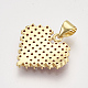 Brass Micro Pave Cubic Zirconia Pendants ZIRC-T006-70G-2