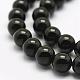 Naturelles quartz noir brins de perles G-F487-02-8mm-3
