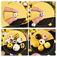 PH PandaHall 192pcs 14 Styles Sunflower Wooden Beads 16mm Bee Loose Round Beads Colorful Painted Wood Beads Yellow Beads for Summer Christmas Thanksgiving Farmhouse Jewelry Making Home Decor Macrame WOOD-PH0002-43-4