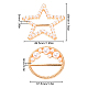 Gorgecraft 6pcs estrella y hebillas redondas planas de aleación DIY-GF0003-82-2