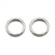 Original Color Double Loops 304 Stainless Steel Split Key Ring Clasps for Keychain Making STAS-E083-20P-1