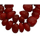 天然石イエロージェイド翡翠ビーズ連売り  染め  深紅  約7~10 mm幅  長さ8~12mm  穴：1mm  約160個/連  34インチ X-JBS001-S1-2