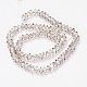 Pearl Luster Plated Faceted Bicone Glass Bead Strands EGLA-J099-PL01-2