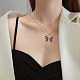 2 passende Halsketten mit Schmetterlingsanhänger JN1033A-5