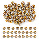 52 pièces 26 perles d'alphabet en verre galvanoplastie de style FIND-TA0001-99A-2