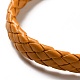 PU Imitation Leather Braided Cord Bracelets for Women BJEW-M290-01E-4