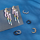 UNICRAFTALE 6 Pairs 3 Colors 304 Stainless Steel Hoop Earring Findings Earrings with Horizontal Loops Pin 0.9mm Multi-Rings Metal Hoop Earring Findings for Jewlery Making Hole 1.8mm STAS-UN0039-25-3