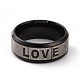 201 кольцо из нержавеющей стали со словом «любовь» на день святого валентина RJEW-I089-06EBP-2