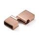 Ion Plating(IP) 304 Stainless Steel Rectangle Magnetic Clasps with Glue-in Ends STAS-E089-42RG-A-3