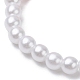 Bracelets de perles acryliques en forme d'ours pour enfants BJEW-JB10063-4