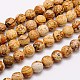Chapelets de perles en jaspe avec images naturelles G-G542-6mm-08-1
