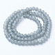 Electroplate Transparent Glass Beads Strands EGLA-A034-T6mm-X-3