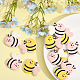 CHGCRAFT 12Pcs 2Colors Mini Bee Silicone Beads Pen Beads Silicone Loose Spacer Beads for DIY Necklace Bracelet Earrings Keychain Crafts Jewelry Making SIL-CA0002-41-5