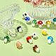 55 pièces 11 couleurs perles de chalumeau faites à la main aux champignons LAMP-CJ0001-47-5