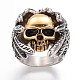 316L Surgical Stainless Steel Skull Rings RJEW-D070-23mm-2