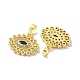 Real 18K Gold Plated Brass Micro Pave Cubic Zirconia Pendants KK-L209-038G-02-2