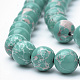Brins de perles de jaspe impérial synthétiques G-Q462-131F-8mm-3