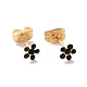 Rhinestone Flower Stud Earrings with 316L Surgical Stainless Steel Pins EJEW-P204-03G-04-1