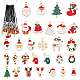 Christmas Theme Alloy Enamel Mobile Straps HJEW-AB00092-1