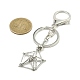 304 Staninless Steel Empty Pouch Stone Holder for Keychain KEYC-TA00028-4