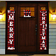 Panneau suspendu en polyester de noël pour les décorations de porche de porte d'entrée de bureau à domicile HJEW-WH0023-009-3
