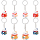 PandaHall 8pcs Lucky Cat Keychain 4 Style Fortune Cat Charms PVC Lucky Cat Pendants Beckoning Cat Keychains with Iron Open Jump Rings Keychain Rings for Purse Strap Keys Bag Backpack Jewellery KEYC-PH0001-66-1