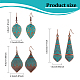 ANATTASOUL 3 Pairs 3 Style Alloy Teardrop with Rhombus Dangle Earrings for Women EJEW-AN0002-01-2