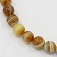 Natural Striped Agate/Banded Agate Beads Strands G-L013-8mm-04-1