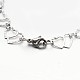 304 Stailess Steel Heart to Heart Link Chain Bracelets BJEW-N280-12P-2