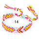 Bracelet cordon coton tressé motif losanges FIND-PW0013-003A-14-1