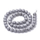 Galvaniser des perles naturelles d'agate altérée géode druzy naturel G-S284-8mm-07-2