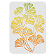 FINGERINSPIRE Ginkgo Leaf Stencils 29.7x21cm Plastic Gingko Leaves Drawing Painting Stencils Gingko Leaves Pattern Wall Stencils Reusable Stencils for Painting on Wood DIY-WH0202-253-1