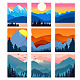 SUPERDANT Landscape Canvas Wall Poster Natural Wall Art Prints Poster Artwork Geometric Abstraction for Living Kids Room Bedroom Office Wall Decoration No Framed Picture Decor Panel Set of 9 AJEW-WH0403-004-1